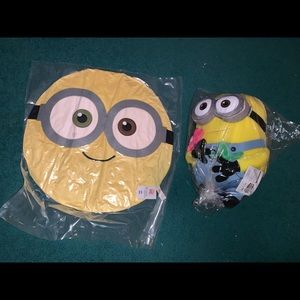Minion Bundle! Minion Face Round Cushion & Plushy